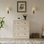 Solid Sheesham Wood Chest with 3 Drawers for Bedroom Storage - Image 2