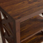 Solid Wood End Table with Smooth Natural Finish and Modern Form - Image 7