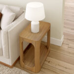 Solid Wood End Table with Natural Finish and Minimal Modern Look - Image 3