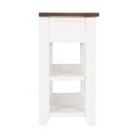Modern Console Table with Solid Pine Top in Antique White Finish - Image 3