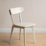 Contemporary Solid Oak Dining Chair in Classic White Finish - Image 11