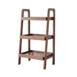 Walnut Wood Ladder Bookshelf for Modern Indian Living Spaces - Image 4