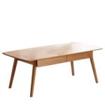 Handcrafted Solid Oak Storage Coffee Table with Dual Smooth-Glide Drawers - Image 6