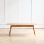 Handcrafted Solid Oak Storage Coffee Table with Dual Smooth-Glide Drawers - Image 2