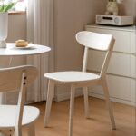 Contemporary Solid Oak Dining Chair in Classic White Finish