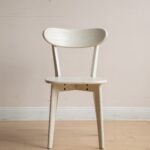 Contemporary Solid Oak Dining Chair in Classic White Finish - Image 6