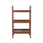 Walnut Wood Ladder Bookshelf for Modern Indian Living Spaces - Image 8