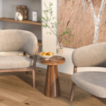 Round End Table with Fluted Pedestal Base - Image 5