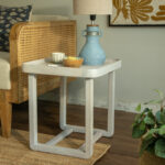 Solid Wood 20-Inch Wide Tray Top Accent Side Table with Raised Edges - Image 3