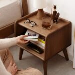 Sheesham Wood Bedside Table in Walnut Finish for Modern Indian Bedrooms - Image 4