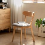 Royal Heritage Solid Oak Wood Dining Chair in Pear White Finish