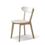 Contemporary Solid Oak Dining Chair in Classic White Finish - Image 9