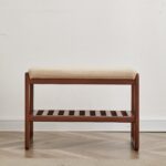 Two-Tier Wooden Entryway Bench with Soft Cushioned Seating for Modern Homes - Image 6