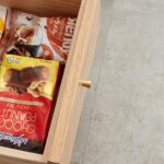 Compact Solid Oak Storage Cabinet with Clear Glass Doors for Modern Homes - Image 6