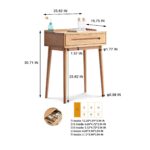 Solid Oak Wood Writing Desk with Single Storage Drawer for Home Study Spaces - Image 6