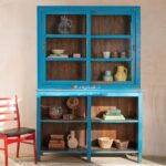 Blue Vintage Wooden Dresser Display Unit