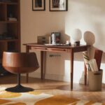Mid-Century Solid Wood Writing Desk
