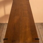 Conrad Acacia Wood Console Table with Umber Finish and Black Metal Frame - Image 4