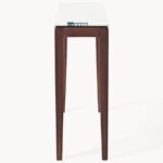Minimalist Solid Wood Console Table – Walnut Brown Finish - Image 3