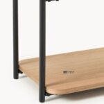 Industrial Solid Wood Study Desk with Storage Shelves - Image 2