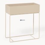 Modern Storage Side Table with Raised Tray Top - Image 3