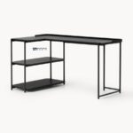 Industrial Metal Study Desk with Side Storage - Image 3