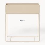 Modern Storage Side Table with Raised Tray Top - Image 2