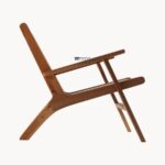 Natural Cane Wooden Lounge Single Seater Chair - Image 5