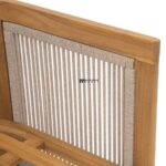 Wooden 2-Seater Sofa with Cane Side Panels - Image 2