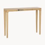 Solid Wood Console Table with Drawer – Natural Oak Finish - Image 3