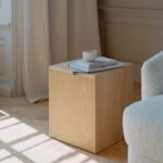 Minimal Solid Wood Cube Side Table