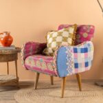 Fuchsia Kantha Panelled Armchair