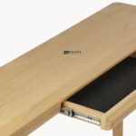 Solid Wood Console Table with Drawer – Natural Oak Finish - Image 5