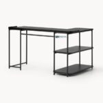 Industrial Metal Study Desk with Side Storage - Image 6
