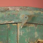 Vintage Light Blue & Yellow Wooden Almirah - Image 2