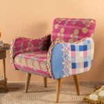 Fuchsia Kantha Panelled Armchair - Image 5