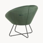 Modern Velvet Accent Single Seater Chair - Image 2