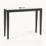 Console Table with Marble Top – Dark Wood Frame - Image 3