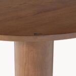 Round Wooden Dining Table with Cylindrical Legs - Image 2