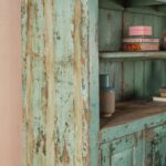 Vintage Turquoise Wooden Dresser Storage Unit - Image 2