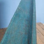 Red & Blue Vintage Wooden Wall Showcase with Glass Doors - Image 2