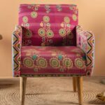 Fuchsia Kantha Panelled Armchair - Image 3