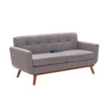 Modern Tufted Fabric 3-Seater Sofa (Grey) - Image 5