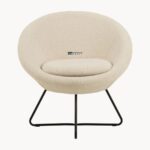 Bouclé Lounge Single Seater Chair - Image 4