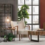 Wooden Accent Single Seater Chair