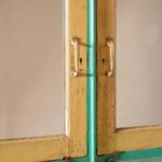 Green & Yellow Vintage Wooden Dresser Unit with Mirrored Doors - Image 5