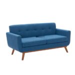 Tufted Fabric 3-Seater Sofa (Blue) - Image 5