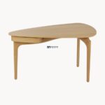 Designer Solid Wood Writing Desk with Curved Frame - Image 4