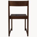 Classic Solid Wood Dining Chair with Flat Seat (Dark Walnut Finish) - Image 4