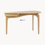 Designer Solid Wood Writing Desk with Curved Frame - Image 5